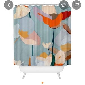 Abstract Art Flowers Shower Curtain